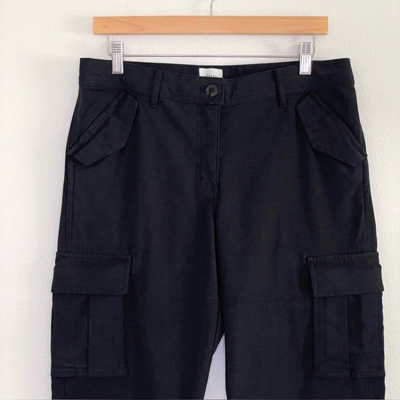 Aritzia Wilfred Free Glacier Cargo Pant Reverfse Sateen Cotton Lyocell Black 10 - Picture 7 of 16